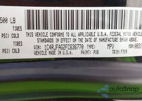 2015 Jeep Grand Cherokee Laredo from USA, damaged, VIN 1C4RJFAG2FC636770